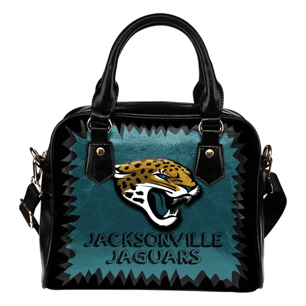 Jagged Saws Mouth Creepy Jacksonville Jaguars Shoulder Handbags Sb0801