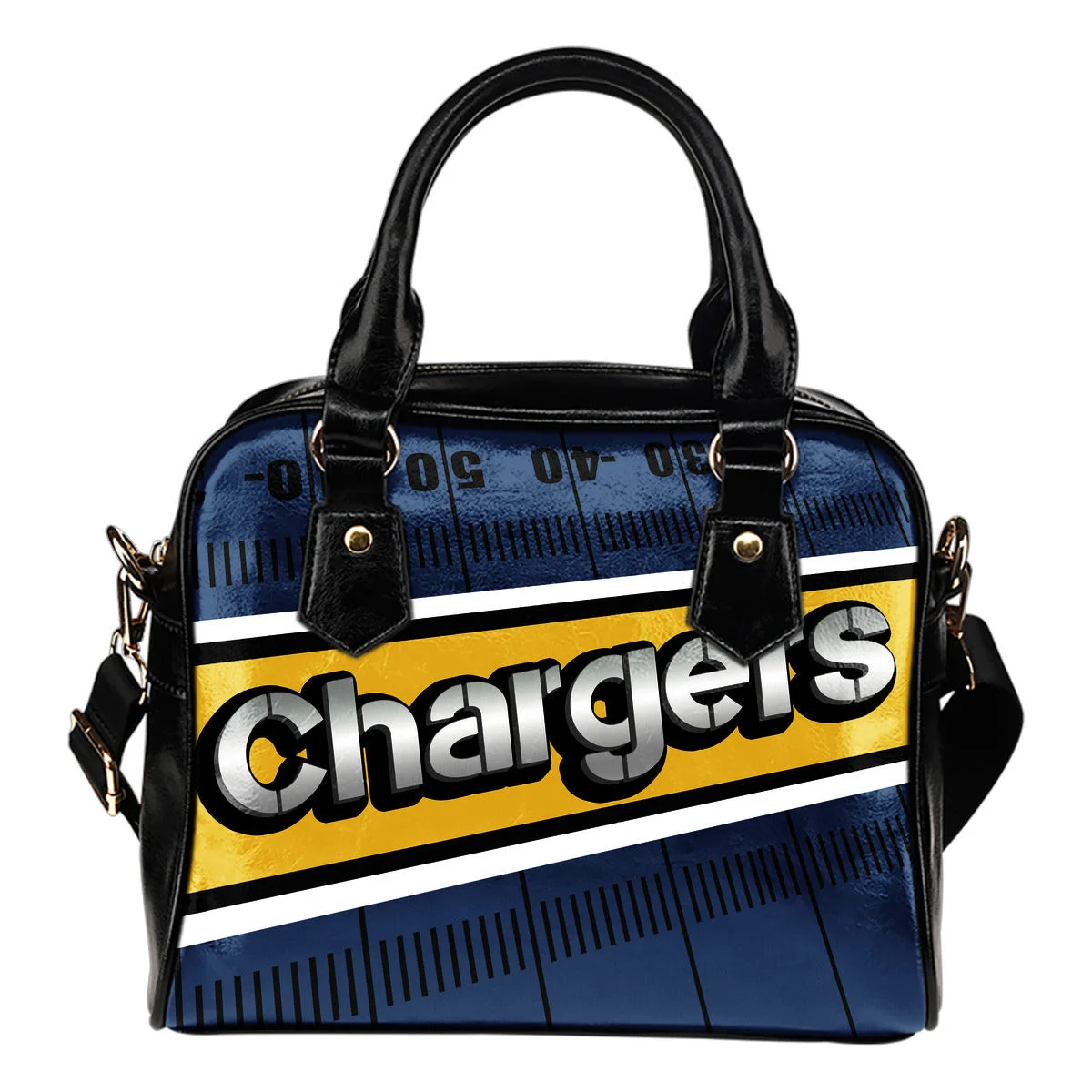 Los Angeles Chargers Silver Name Colorful Shoulder Handbags Sb0801