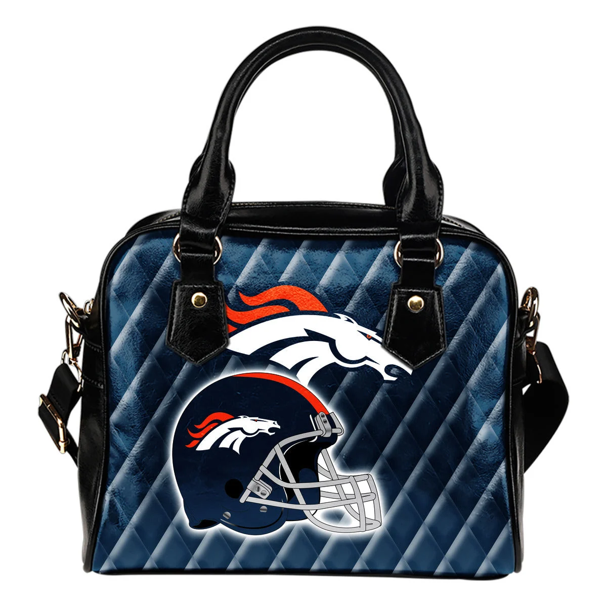 Couple Helmet Enchanting Logo Denver Broncos Shoulder Handbags Sb0801