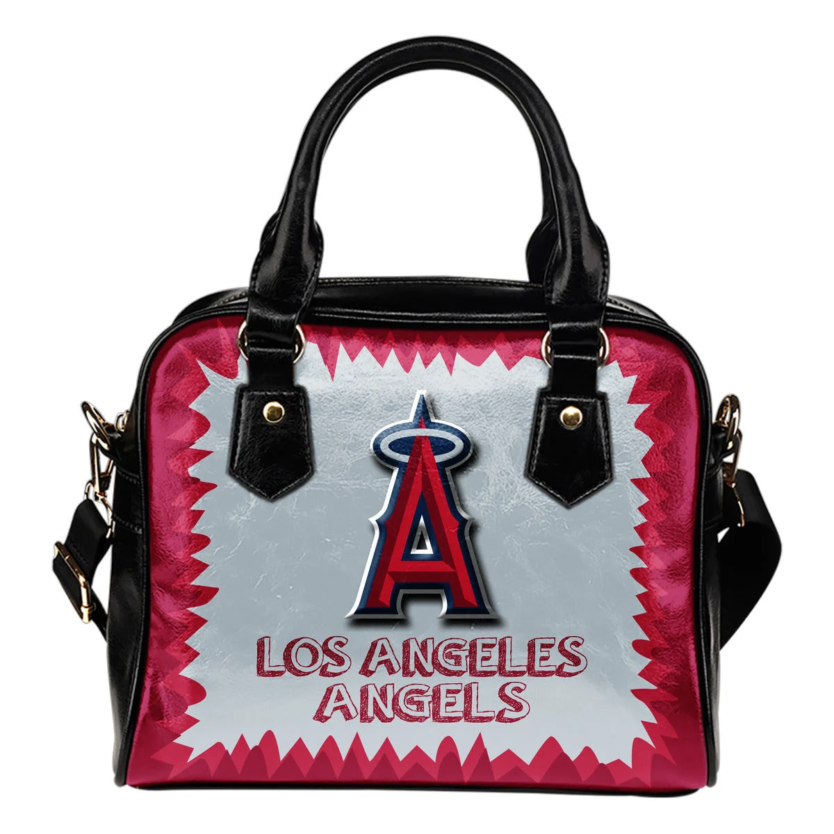 Jagged Saws Mouth Creepy Los Angeles Angels Shoulder Handbags Sb0801