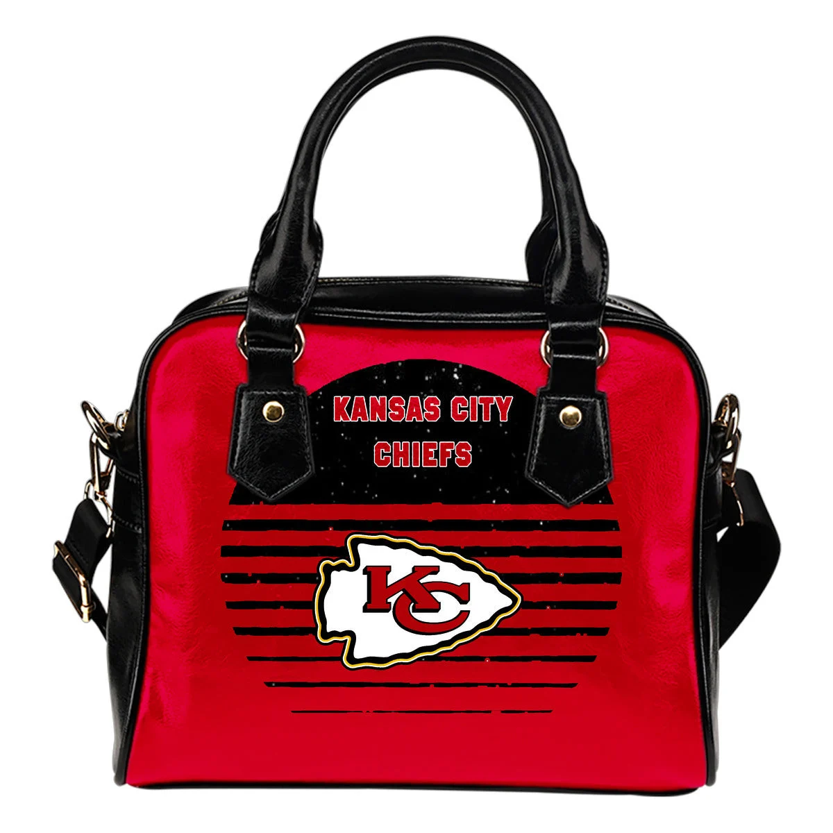 Back Fashion Round Charming Kansas City Chiefs Shoulder Handbags Sb0801