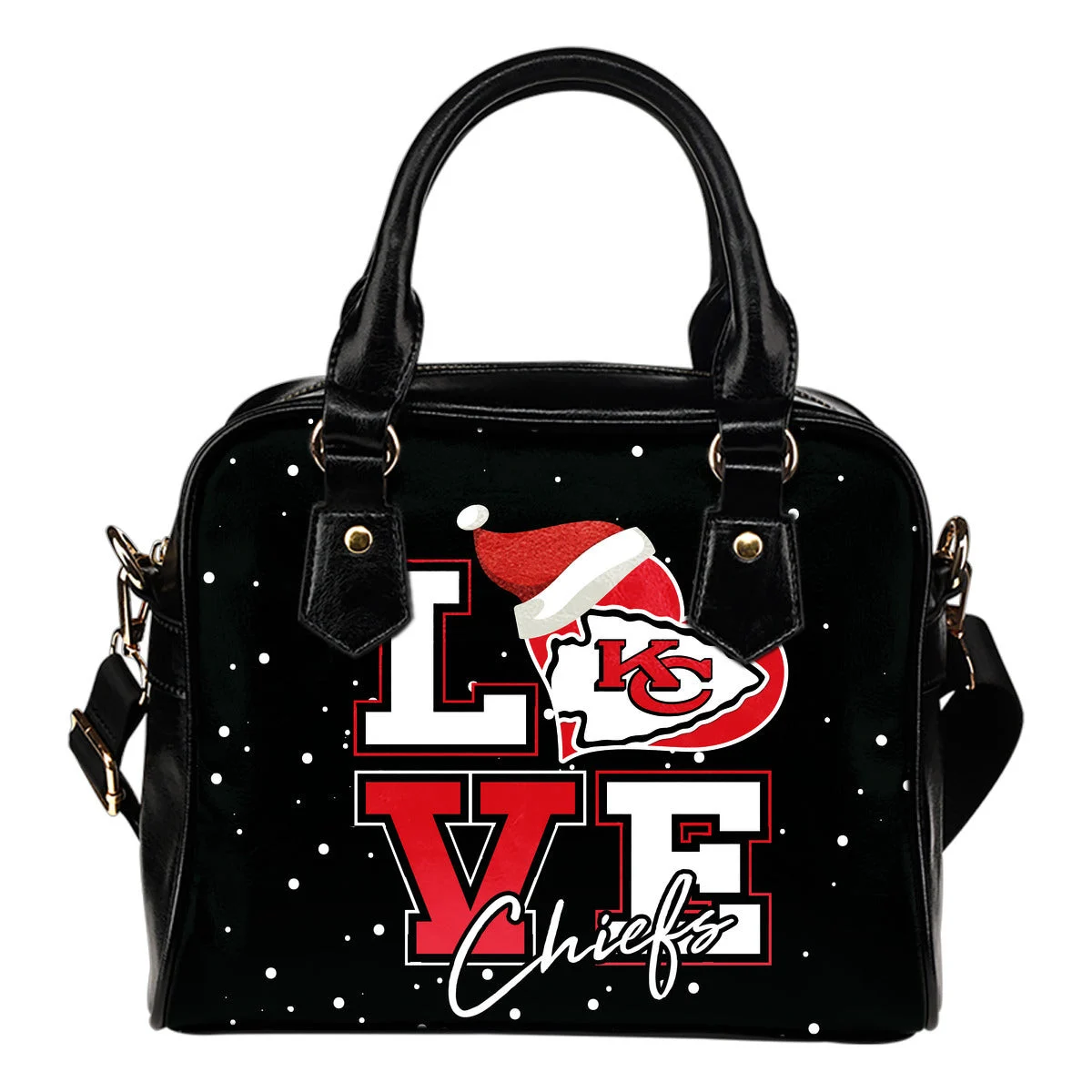 Love Word Christmas Sweet Kansas City Chiefs Shoulder Handbags Sb0801