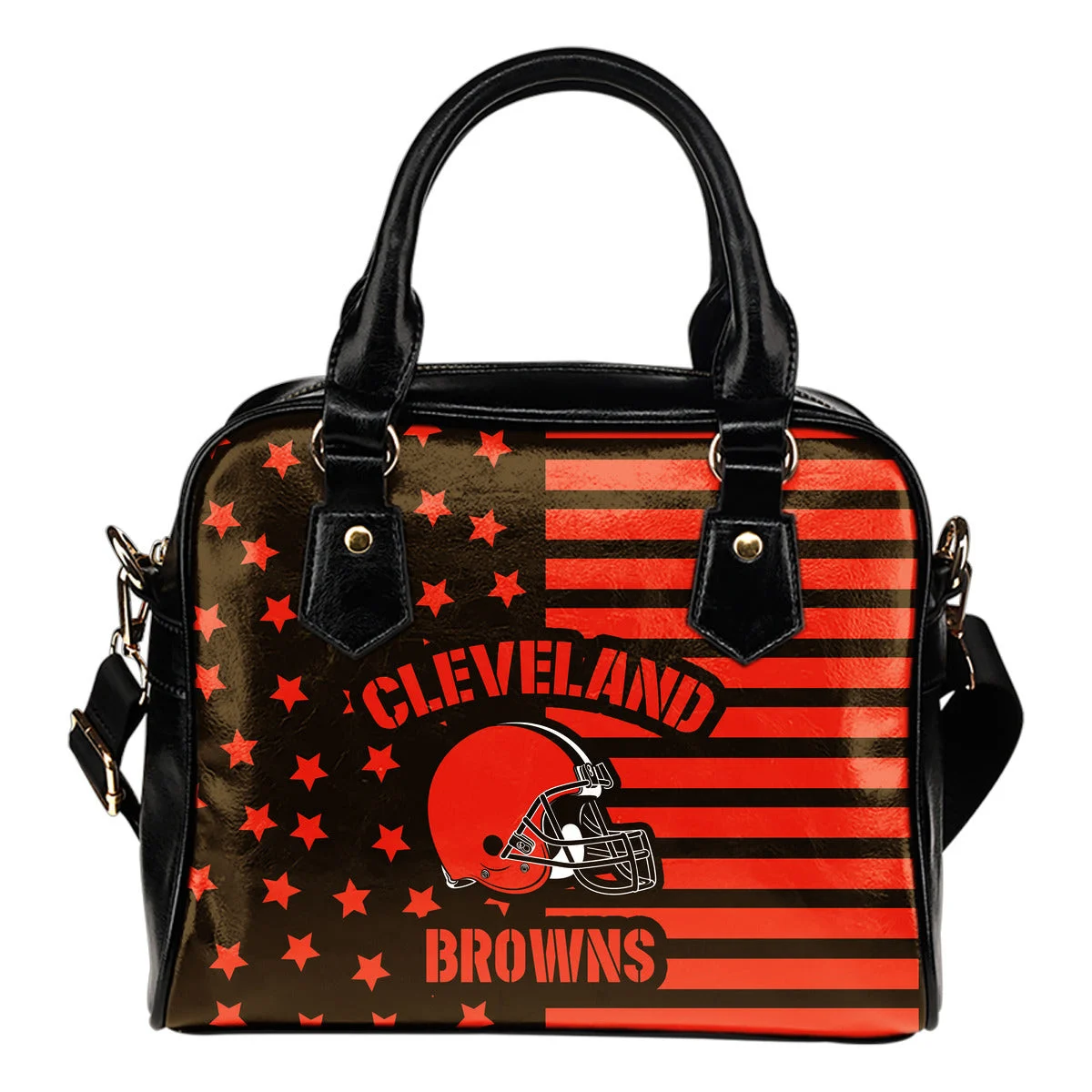 Twinkle Star With Line Cleveland Browns Shoulder Handbags Sb0801