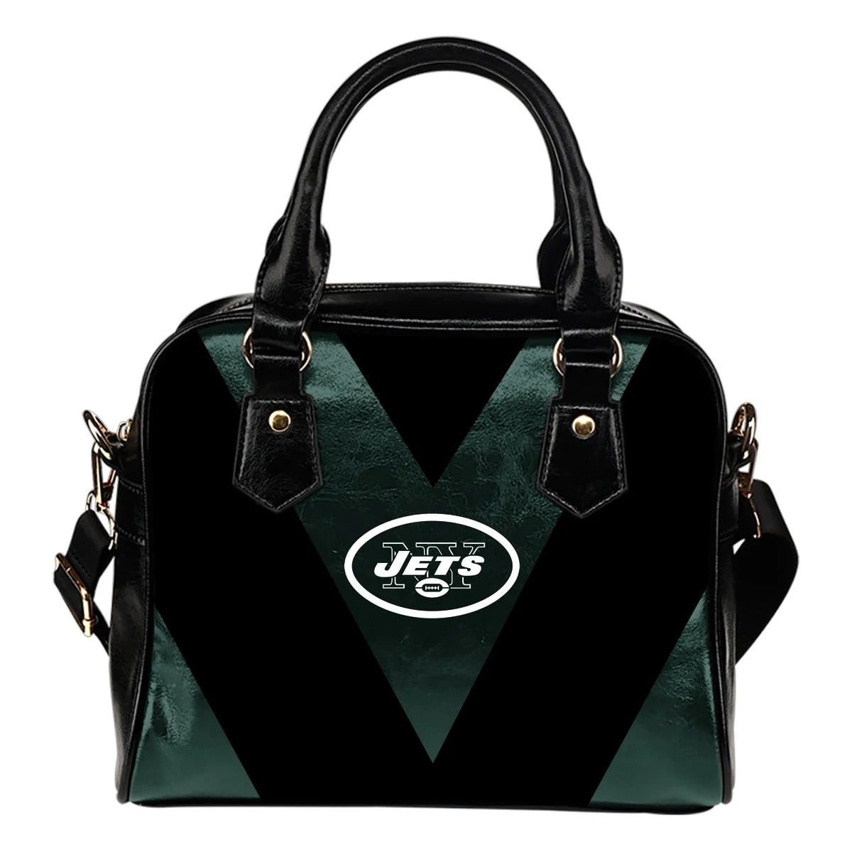 Triangle Double Separate Colour New York Jets Shoulder Handbags Sb0801