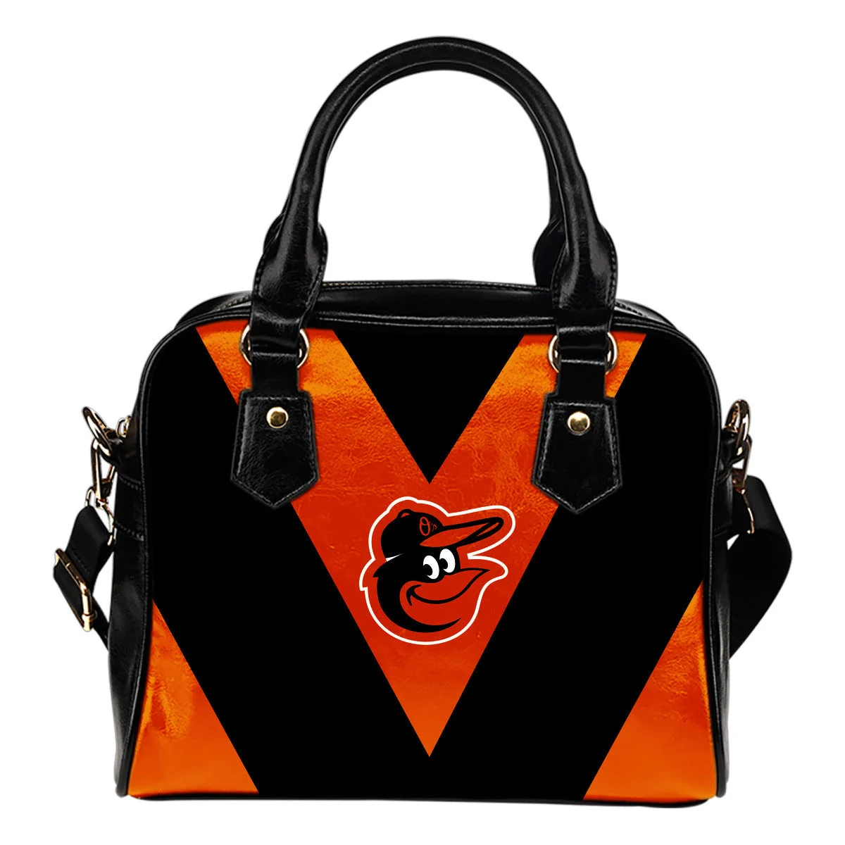 Triangle Double Separate Colour Baltimore Orioles Shoulder Handbags Sb0801