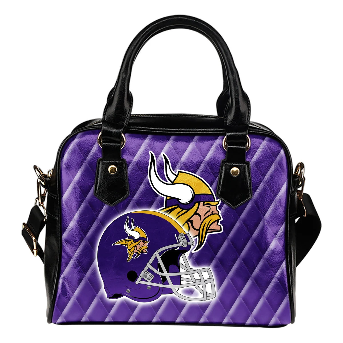 Couple Helmet Enchanting Logo Minnesota Vikings Shoulder Handbags Sb0801