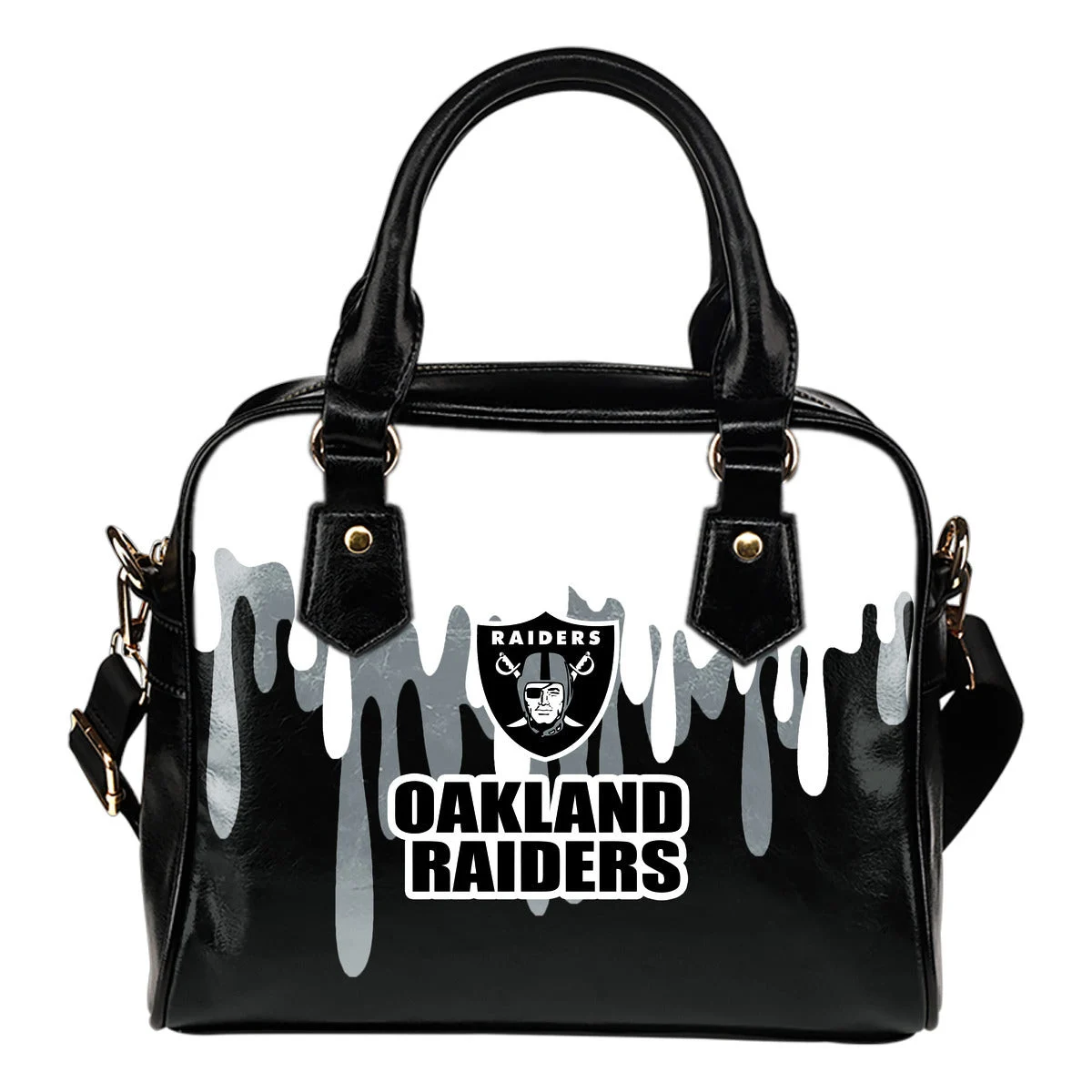 Color Leak Down Colorful Oakland Raiders Shoulder Handbags Sb0801