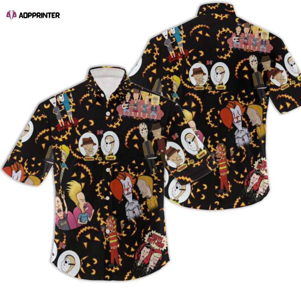 Beavis and Butt-Head Funny Halloween Hawaiian Shirt Halloween hawaiian Shirt HW0601