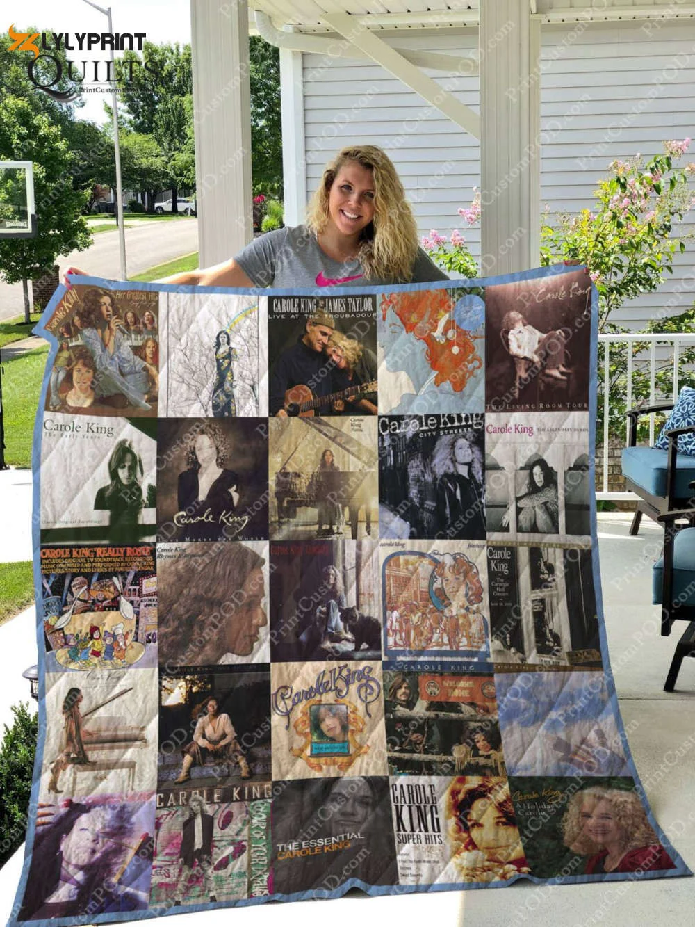 Carole King Albums 3D Customized Quilt Blanket , Soft Quilt, King Size, All Season Cozy Quilt QB0901