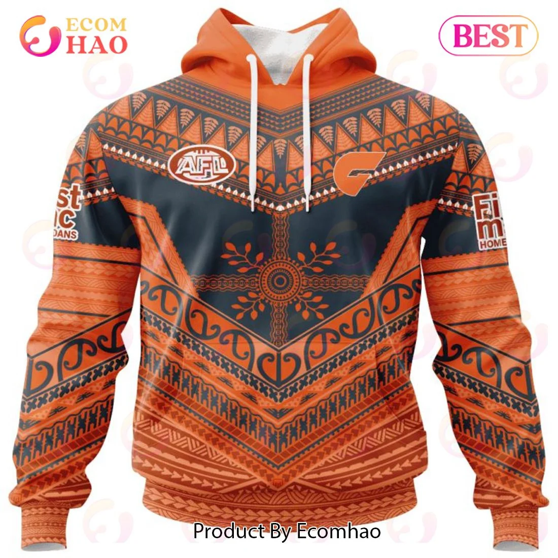AFL Greater Western Sydney Giants Special Pasifika Design 3D Hoodie, Zip Hoodie, Man - Women, Warm, Premium Quality HZ0501