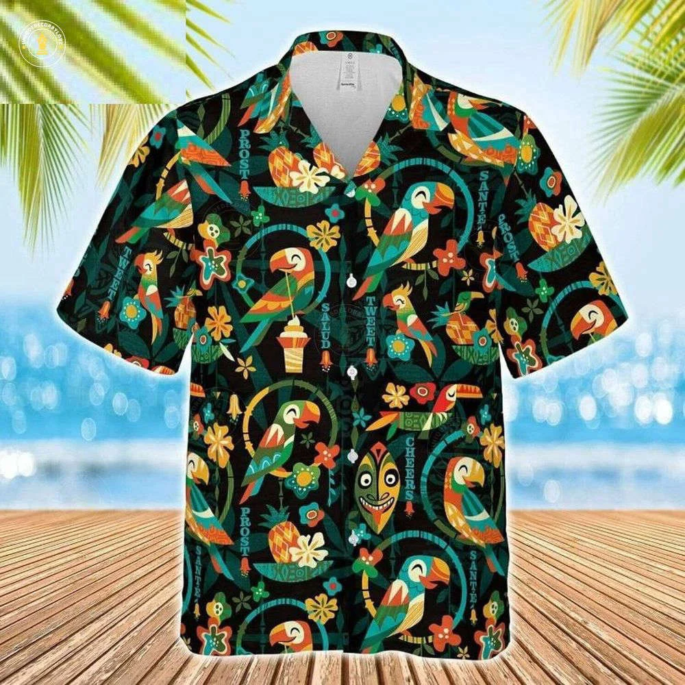 Native Tiki Tiki Parrot Hawaiian Shirt, Gift For Men Women HW0601