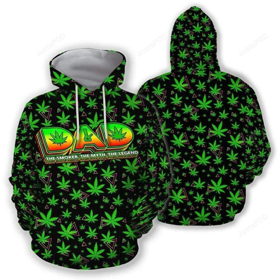 Stoner Dad The Smoker The Myth The Legend 3D All Print Hoodie, Zip- Up Hoodie HZ0501