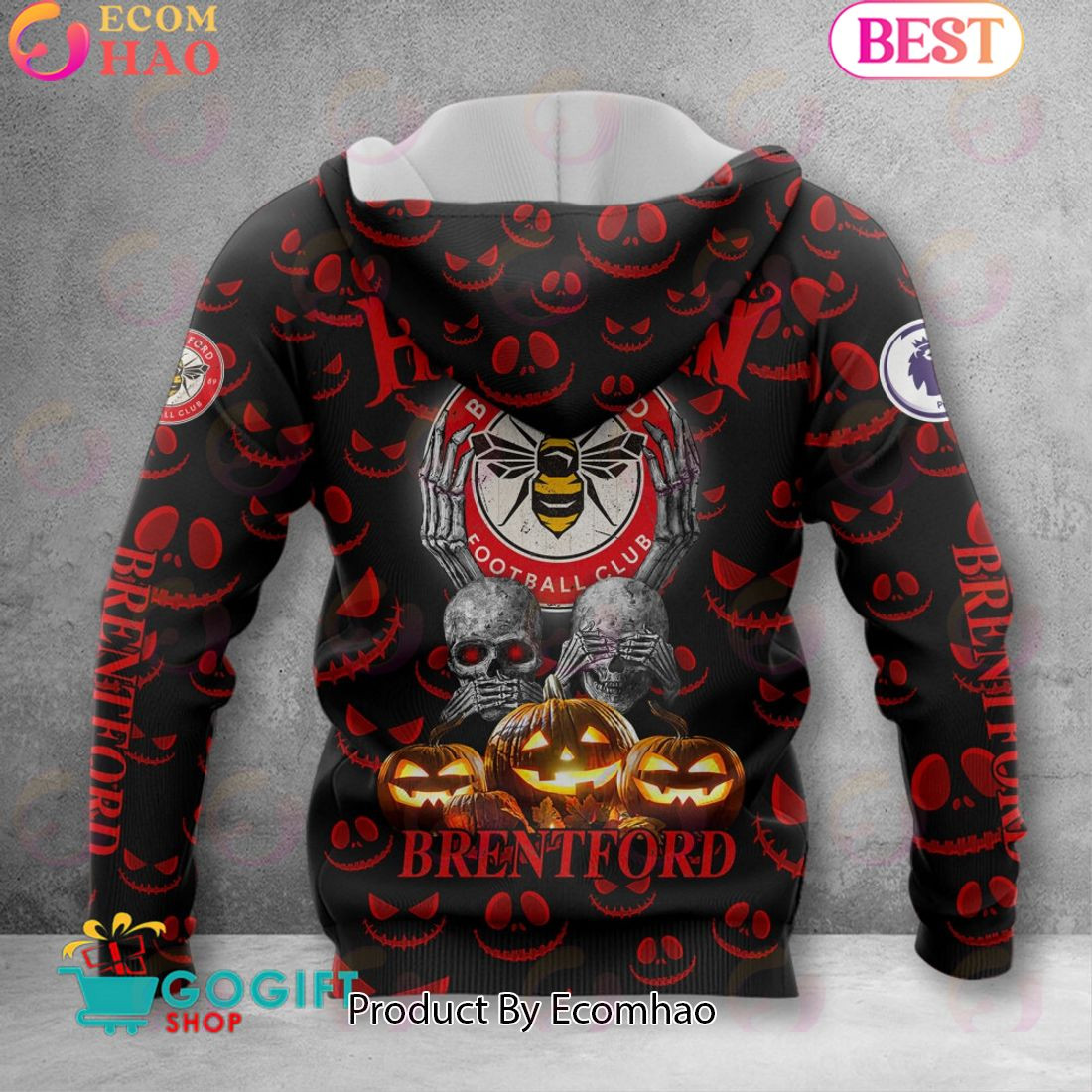 Brentford FC EPL - New Halloween 3D Hoodie, Zip Hoodie, Man - Women, Warm, Premium Quality HZ0501