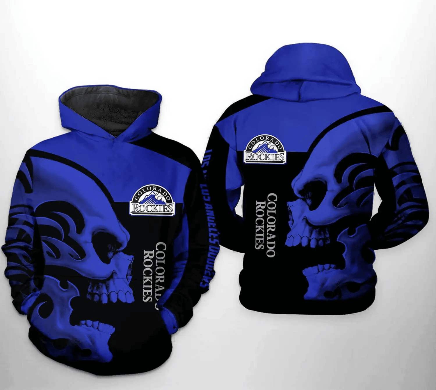 Colorado Rockies Skull 3D Zip Hoodie – Stylish AOP Shirt for True Fans HZ0501