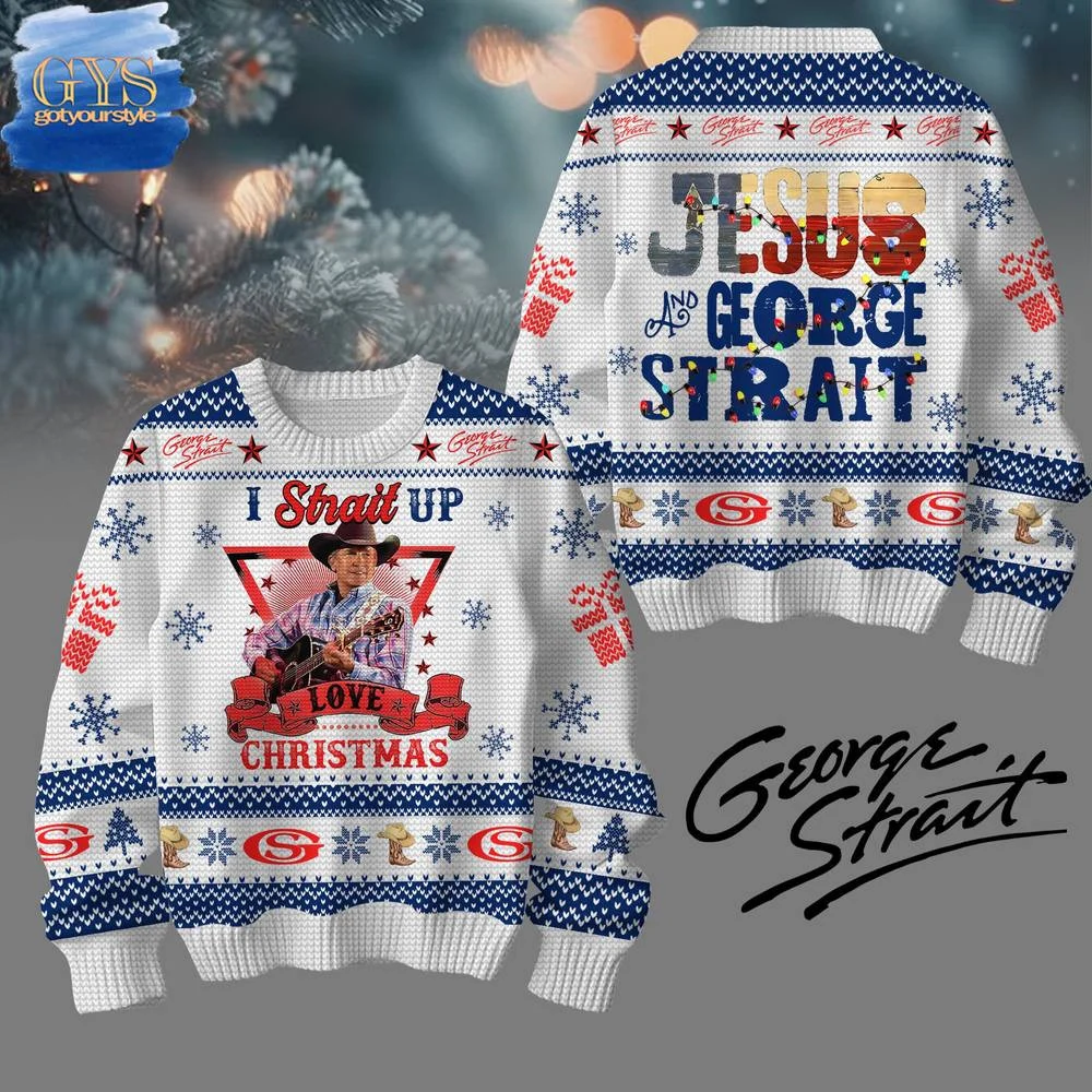 George Strait Limited Editon Ugly Sweater , Cozy Soft Unisex Pullover SW0601