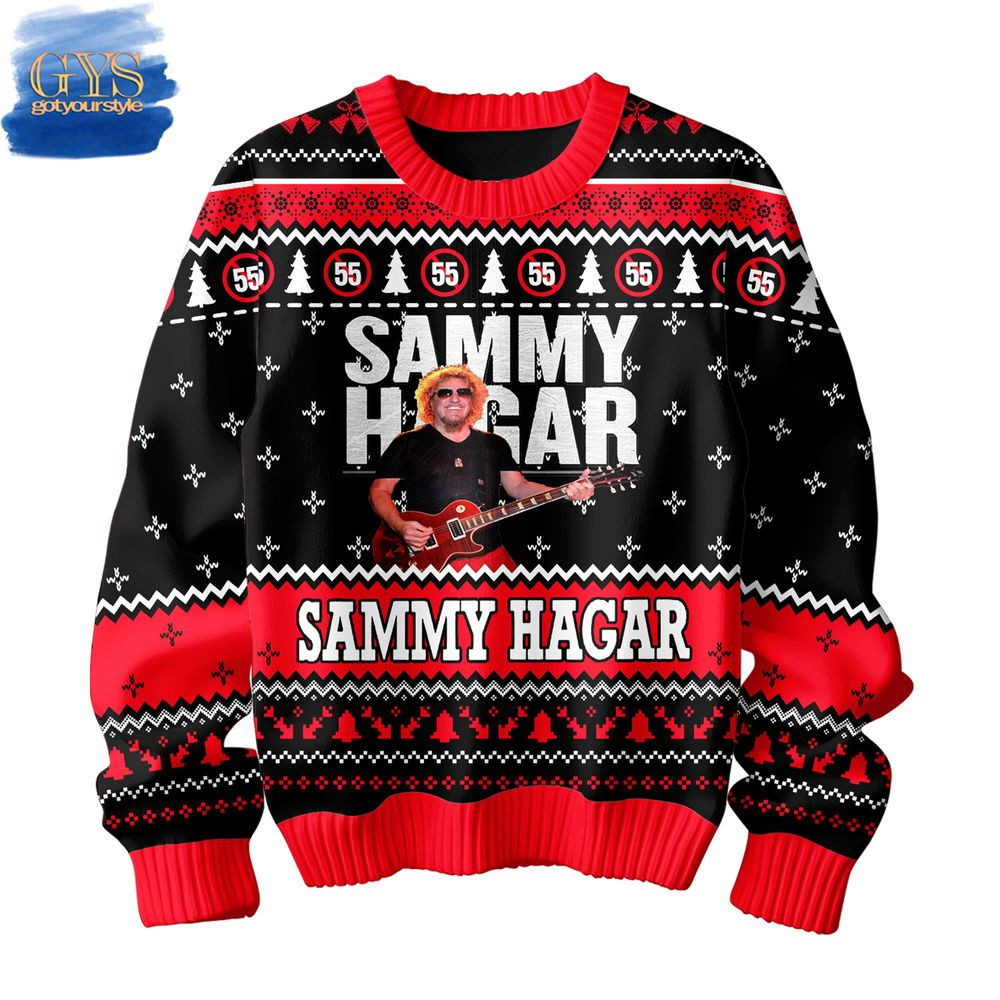 Sammy Hagar Van Hagar Christmas Ugly Sweater , Cozy Soft Unisex Pullover SW0601