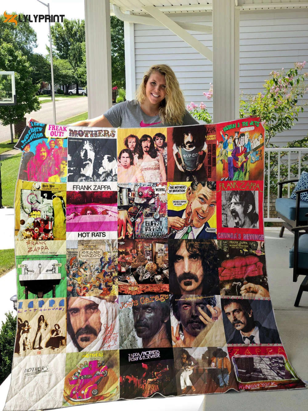 Frank Zappa Quilt Blanket For Fans Home Decor Giftv , Soft Quilt, King Size, All Season Cozy Quilt QB0901