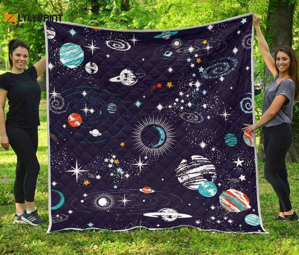 Universe Galaxy Outer Space 3D Customized Quilt , Soft Quilt, King Size, All Season Cozy Quilt QB0901