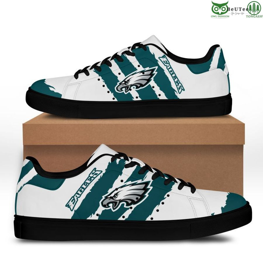 NFL Philadelphia Eagles White Green Stan Smith Shoes for Women and Men, Trendy Style Sneakers ST0801