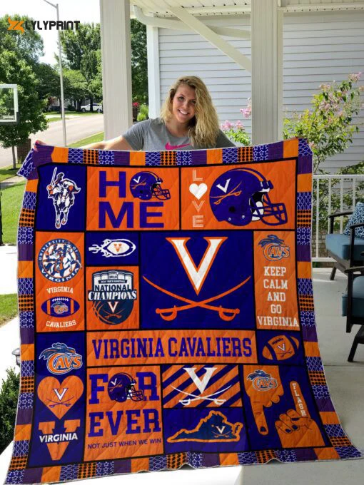 Virginia Cavaliers 1 Quilt Blanket , Soft Quilt, King Size, All Season Cozy Quilt QB0901