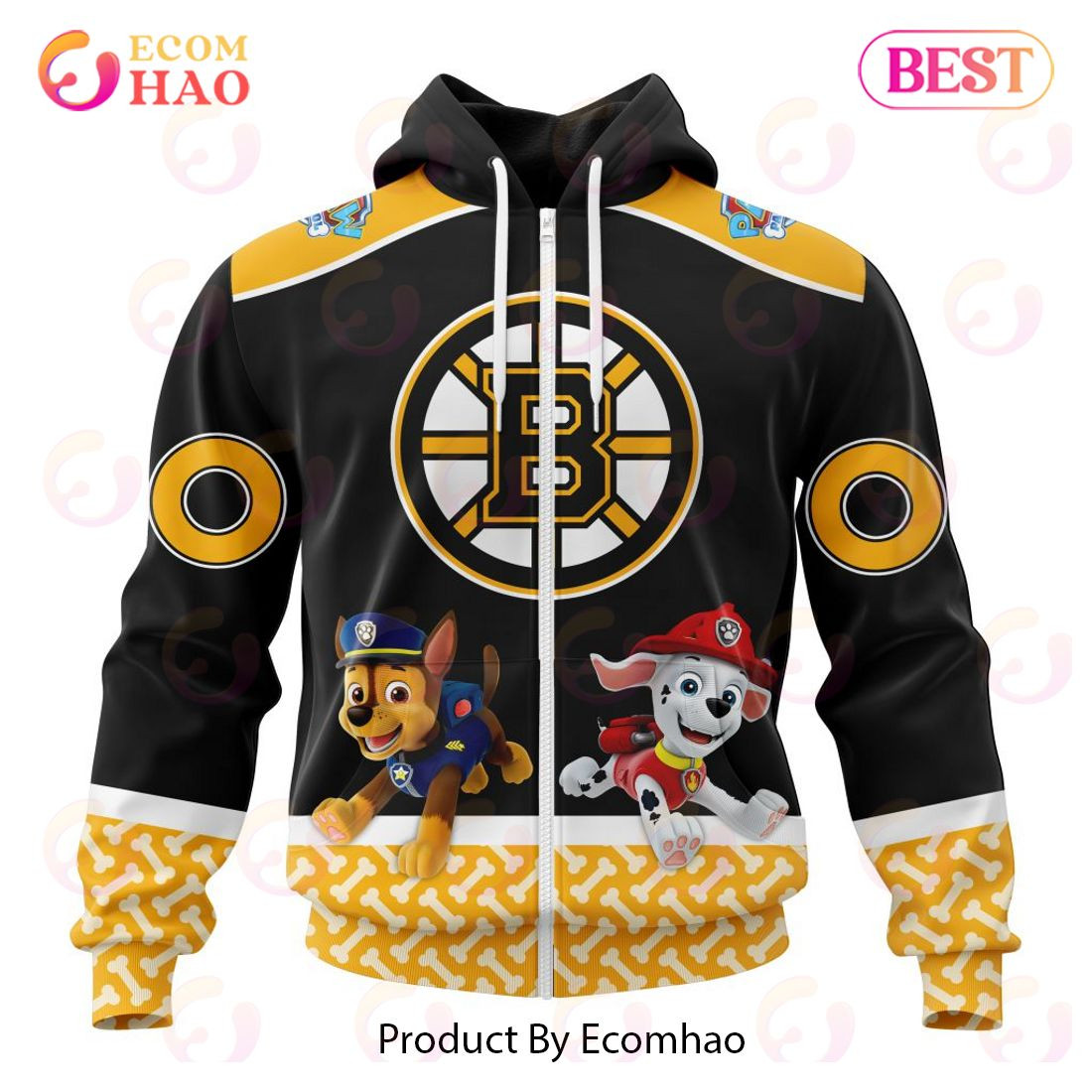 Boston Bruins Special Paw Patrol Design 3D Hoodie, Zip Hoodie, Man - Women, Warm, Premium Quality HZ0501