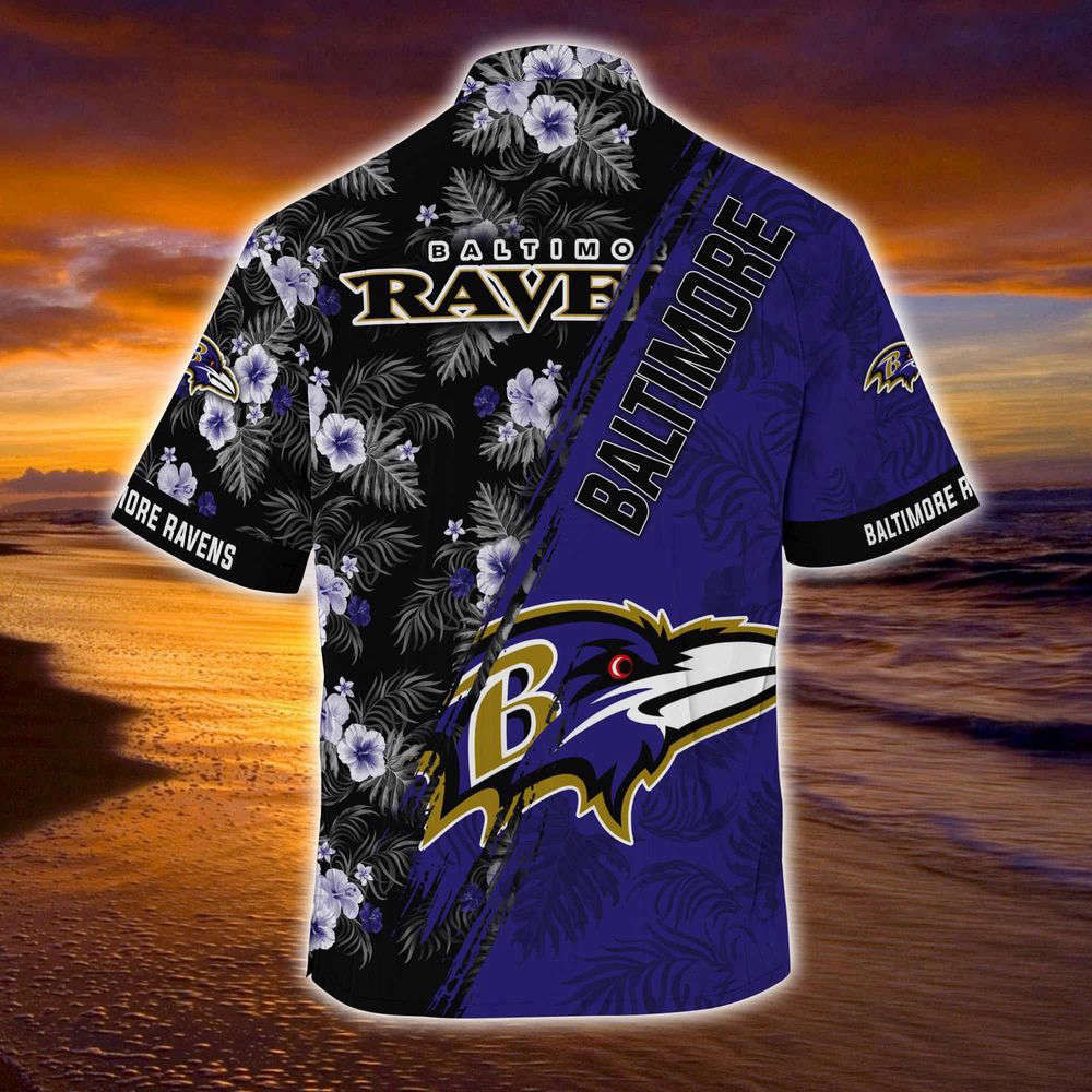 Baltimore Ravens NFL-Summer Hawaii Shirt Mickey And Floral Pattern For Sports Fans HW0601