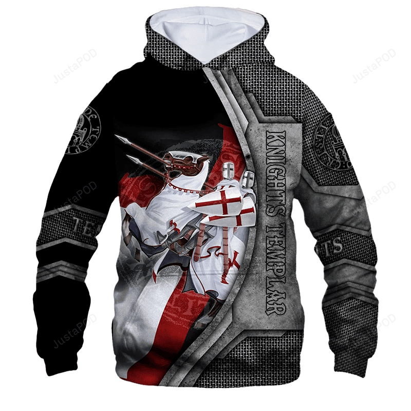 Knights Templar 3D All Over Print Hoodie, Zip-up Hoodie HZ0501
