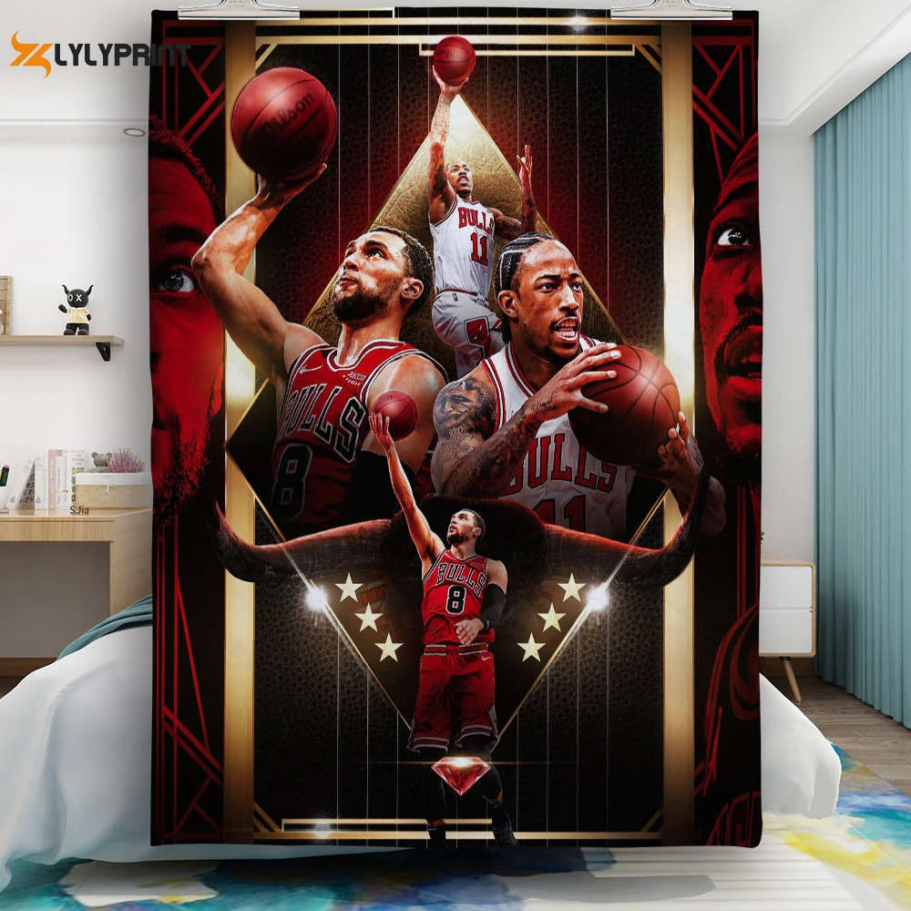 Chicago Bulls Zach LaVine and DeMar DeRozan Gift For Fan 3D Full Printing Quilt Home Decor 2024 Gifts Home Decor 2024 Gifts , Soft Quilt, King Size, All Season Cozy Quilt QB0901