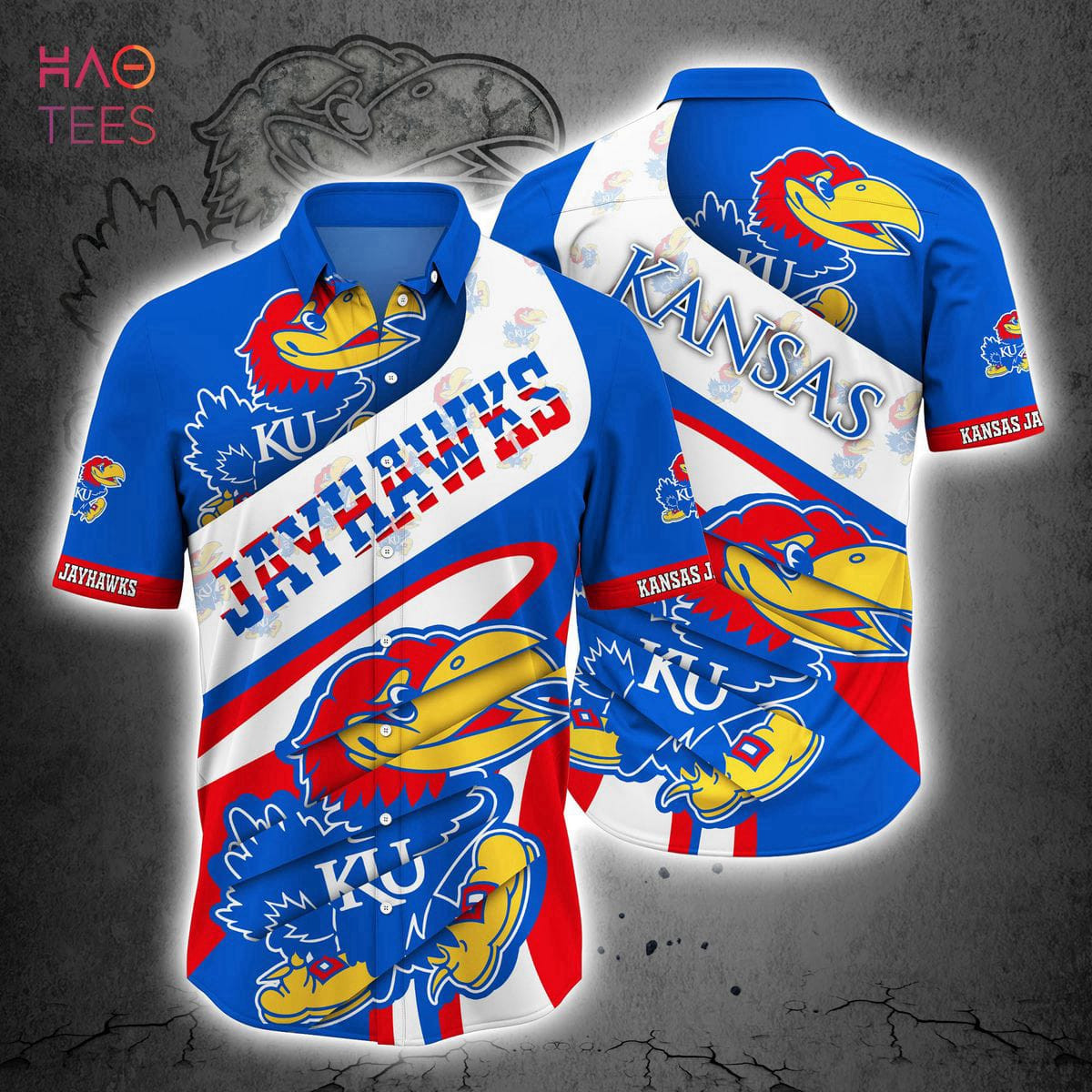 Kansas Jayhawks Hawaiian Shirt Blue Summer Style 2023 HW0601
