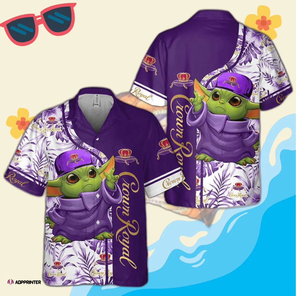 Star Wars Baby Yoda Crown Royal Hawaiian Shirt New Design 2023 HW0601
