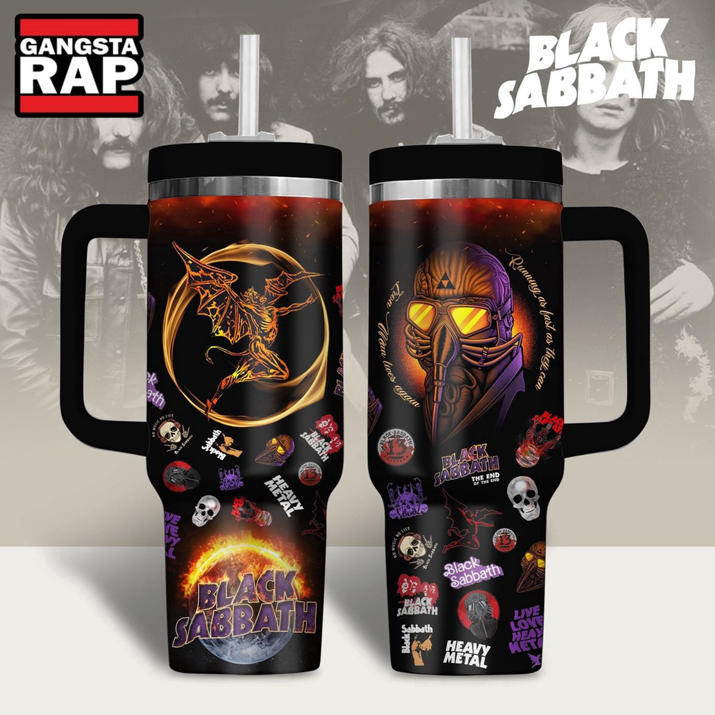 Rock in Style with Black Sabbath Fan Gift 40oz Stanley Tumbler 0501TB40