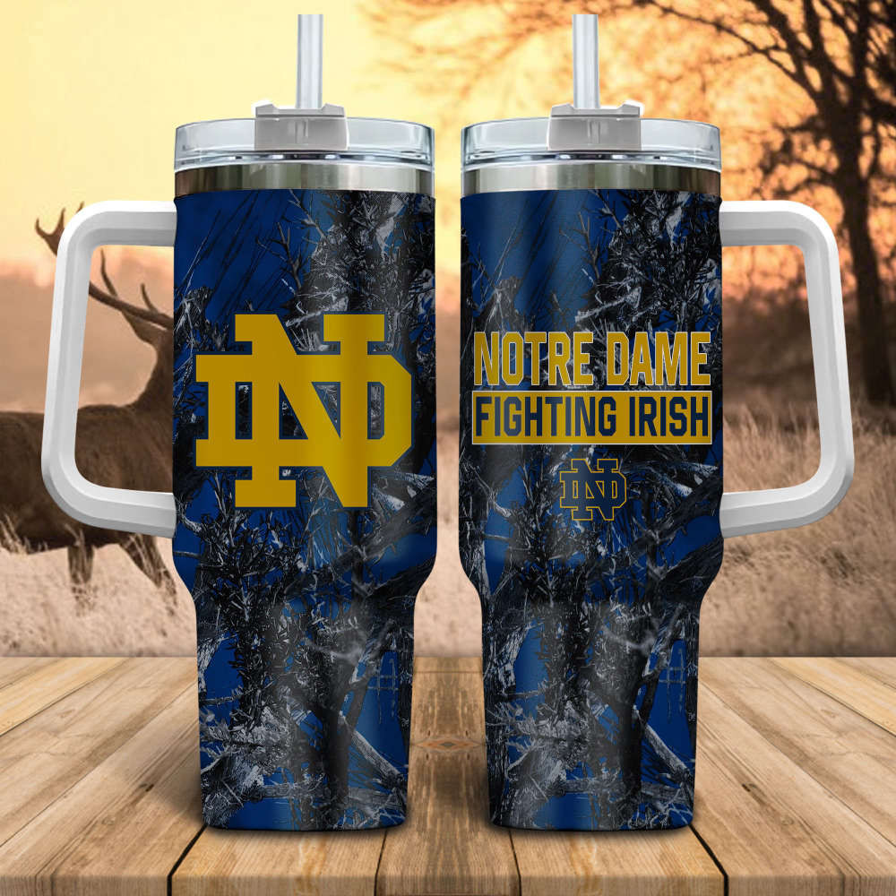Notre Dame Fighting Irish Hunting Personalized Stanley Tumbler 40oz 0501TB40