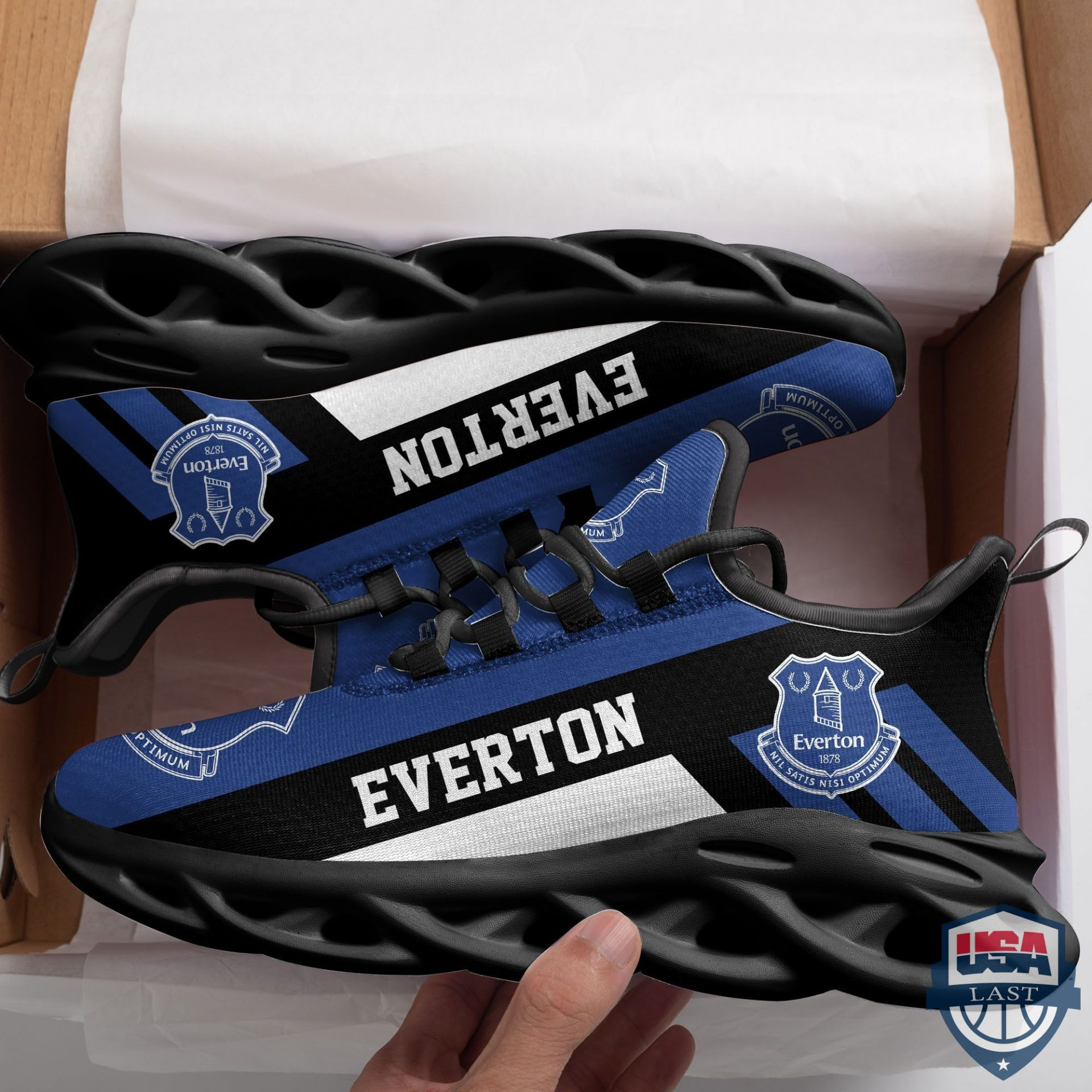 Everton FC Royal Black Max Soul Shoes for Men and Women MS0601