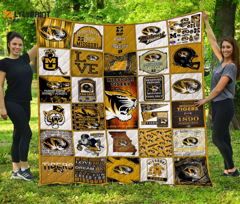 Missouri Tigers 1 Quilt Blanket For Fans Home Decor Gift , Soft Quilt, King Size, All Season Cozy Quilt QB0901