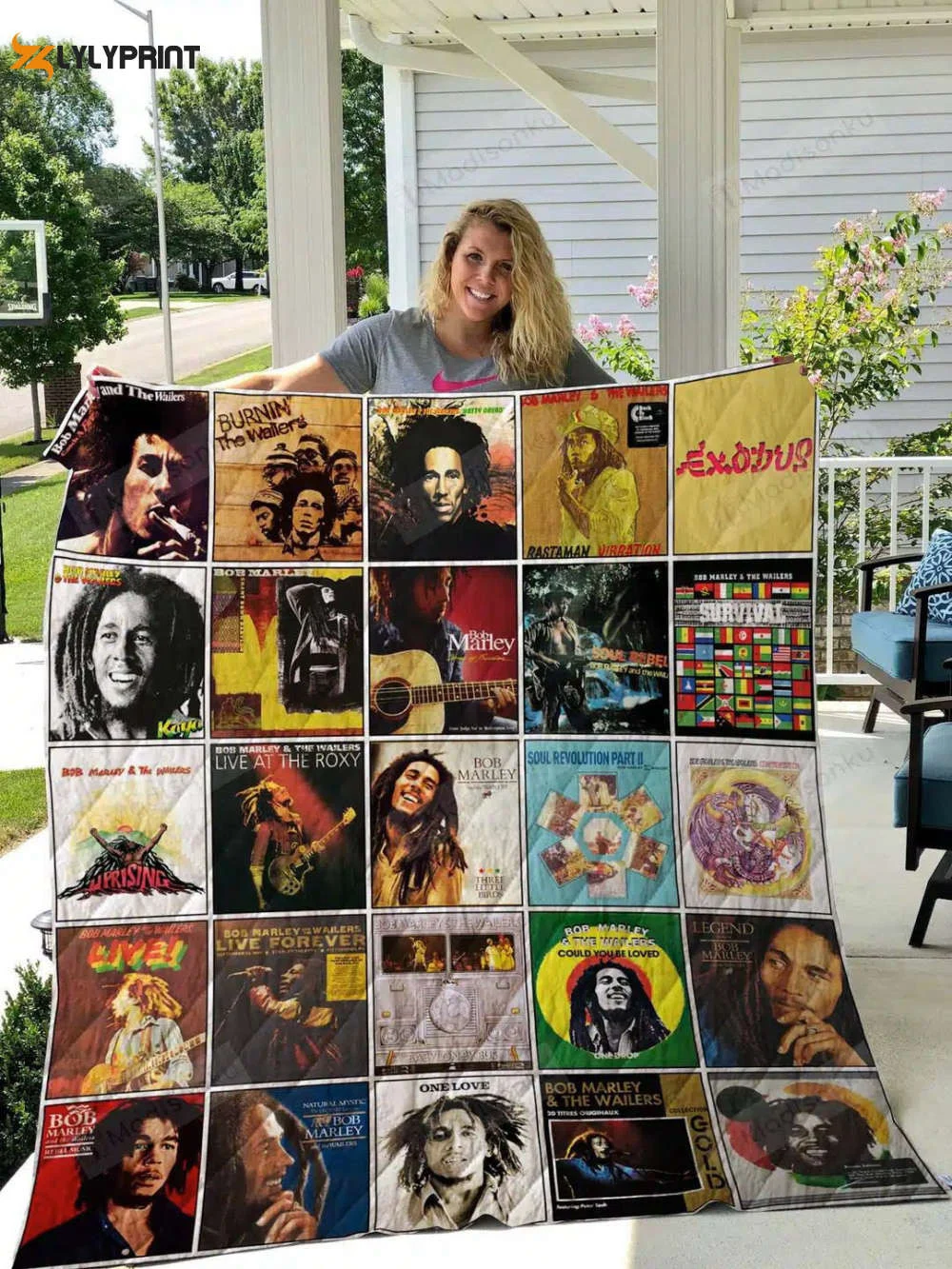Bob Marley 2 Quilt Blanket For Fans Home Decor Gift ,  Soft Quilt, King Size, All Season Cozy Quilt QB0901