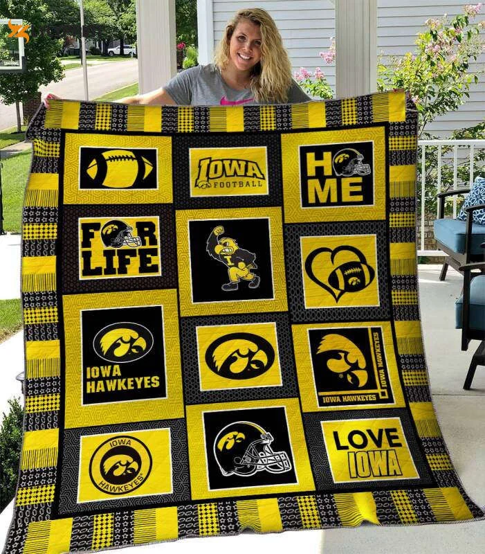 Iowa Hawkeyes Customized 3D Customized Quilt Blanket For Fans Home Decor Gift ,  Soft Quilt, King Size, All Season Cozy Quilt QB0901