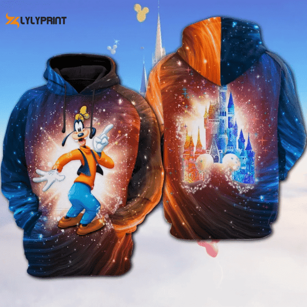 Goofy Bling Mickey Mouse Disney Cartoon 511 Fan Gift Stylist Unisex Cartoon Graphic Outfits Aop Hoodie 318 HZ0501