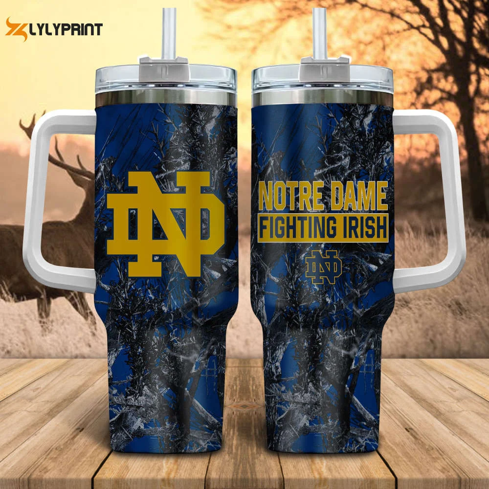 Notre Dame Fighting Irish Hunting Personalized Stanley Tumbler 40oz 0501TB40