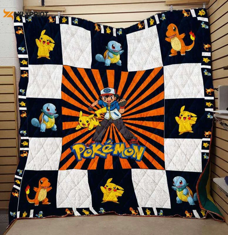 Pokmon 3D Customized Quilt Blanket For Fans Home Decor Gift ,  Soft Quilt, King Size, All Season Cozy Quilt QB0901