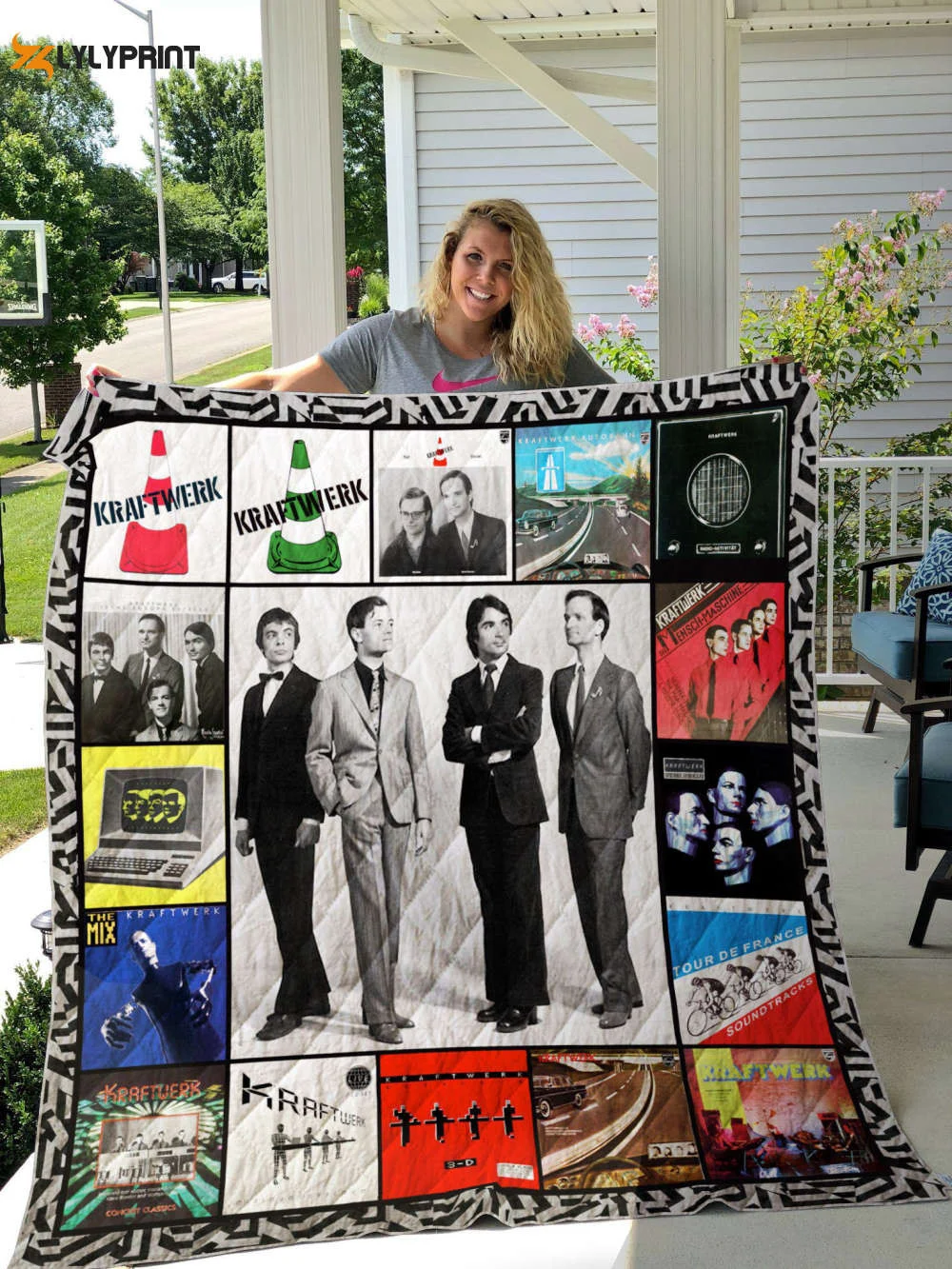 Kraftwerk Quilt Blanket For Fans Home Decor Gift , Soft Quilt, King Size, All Season Cozy Quilt QB0901