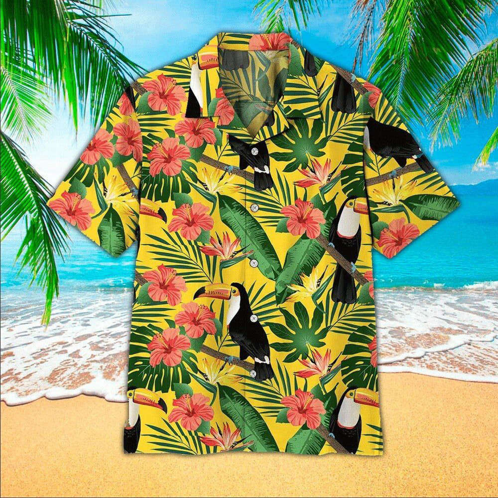 Toucan Hibiscus Flower Hawaiian Shirt, Gift For Men And Women HW0601