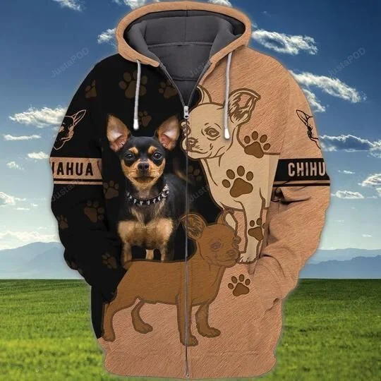 Cute Dog 3D All Over Print Hoodie, Zip-up Hoodie HZ0501