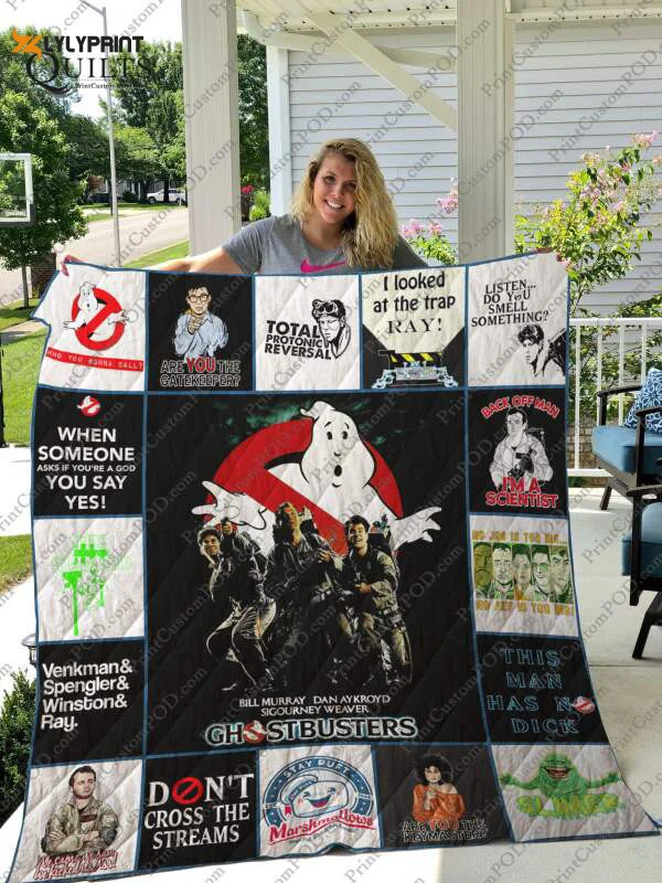 Ghostbusters Quilt Blanket For Fans Home Decor Gift , Soft Quilt, King Size, All Season Cozy Quilt QB0901