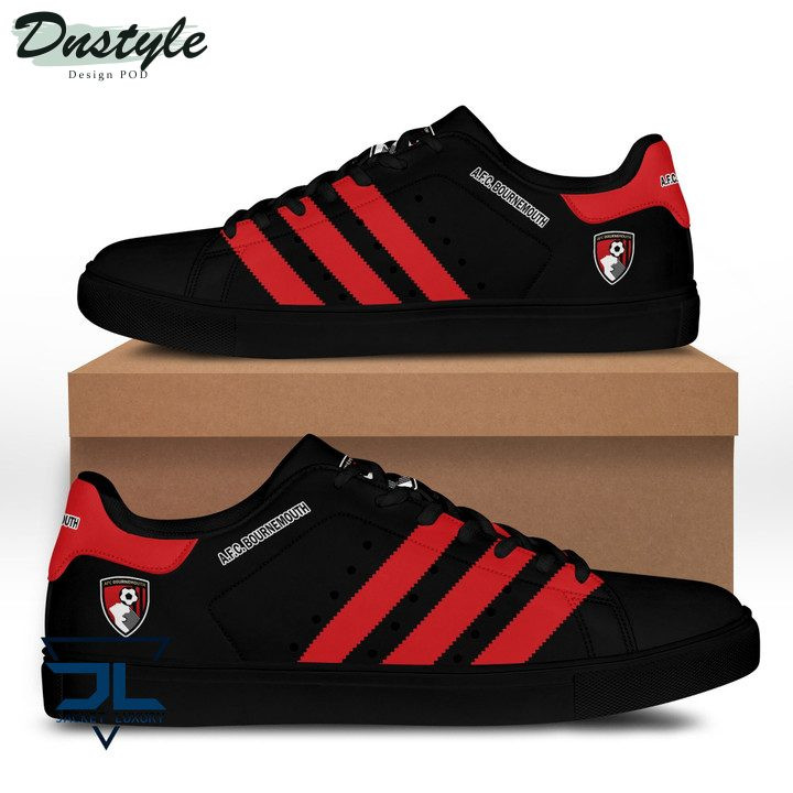 AFC Bournemouth Black Red Stan Smith Shoes Women Men, Trendy Style Sneakers ST0801