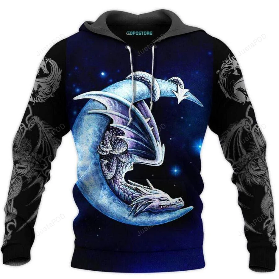 Dragon Moon 3D All Print Hoodie, Zip- Up Hoodie HZ0501