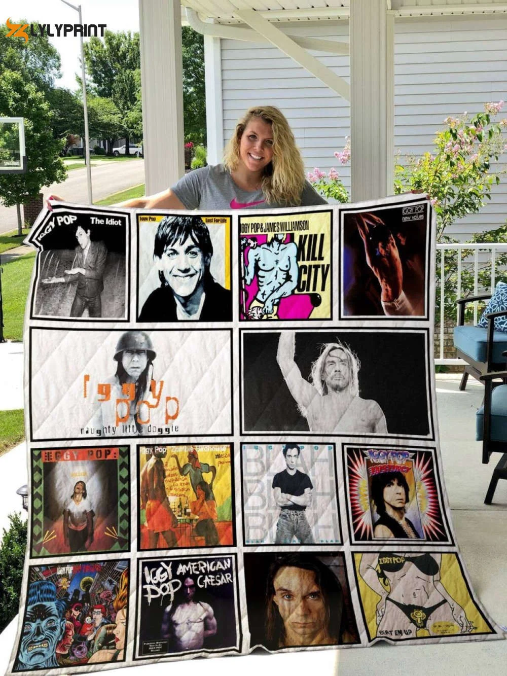 Iggy Pop Customize Quilt Blanket For Fans Home Decor Gift ,  Soft Quilt, King Size, All Season Cozy Quilt QB0901