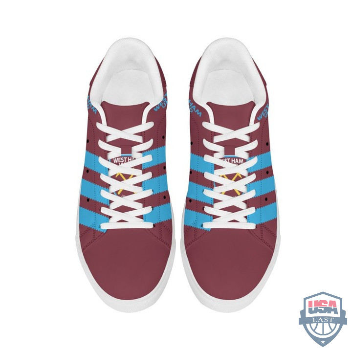 Custom West Ham United FC Brown Blue Stan Smith Shoes, Trendy Style Sneakers ST0801