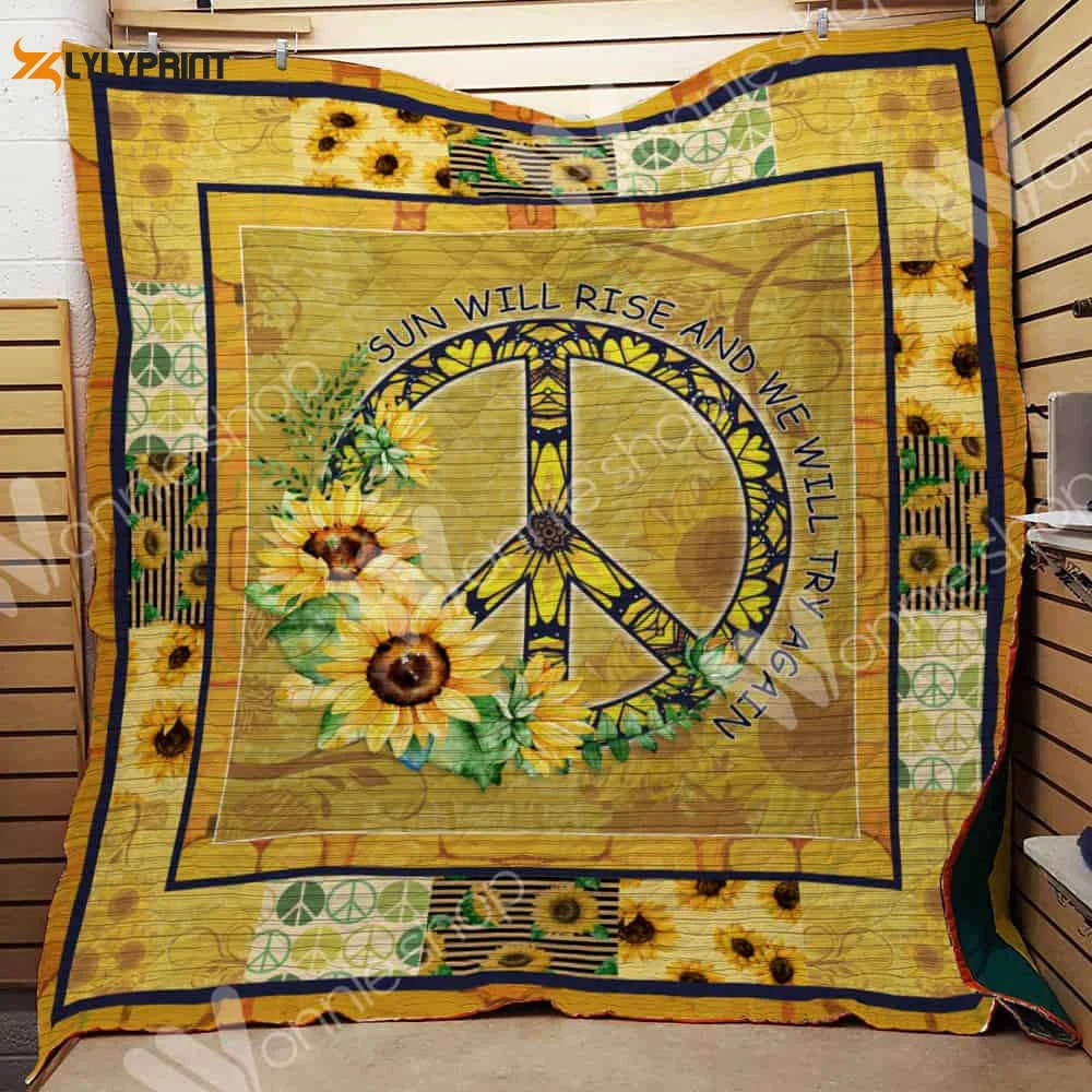 Hippie 3D Customized Quilt Blanket For Fans Home Decor Gift ,  Soft Quilt, King Size, All Season Cozy Quilt QB0901