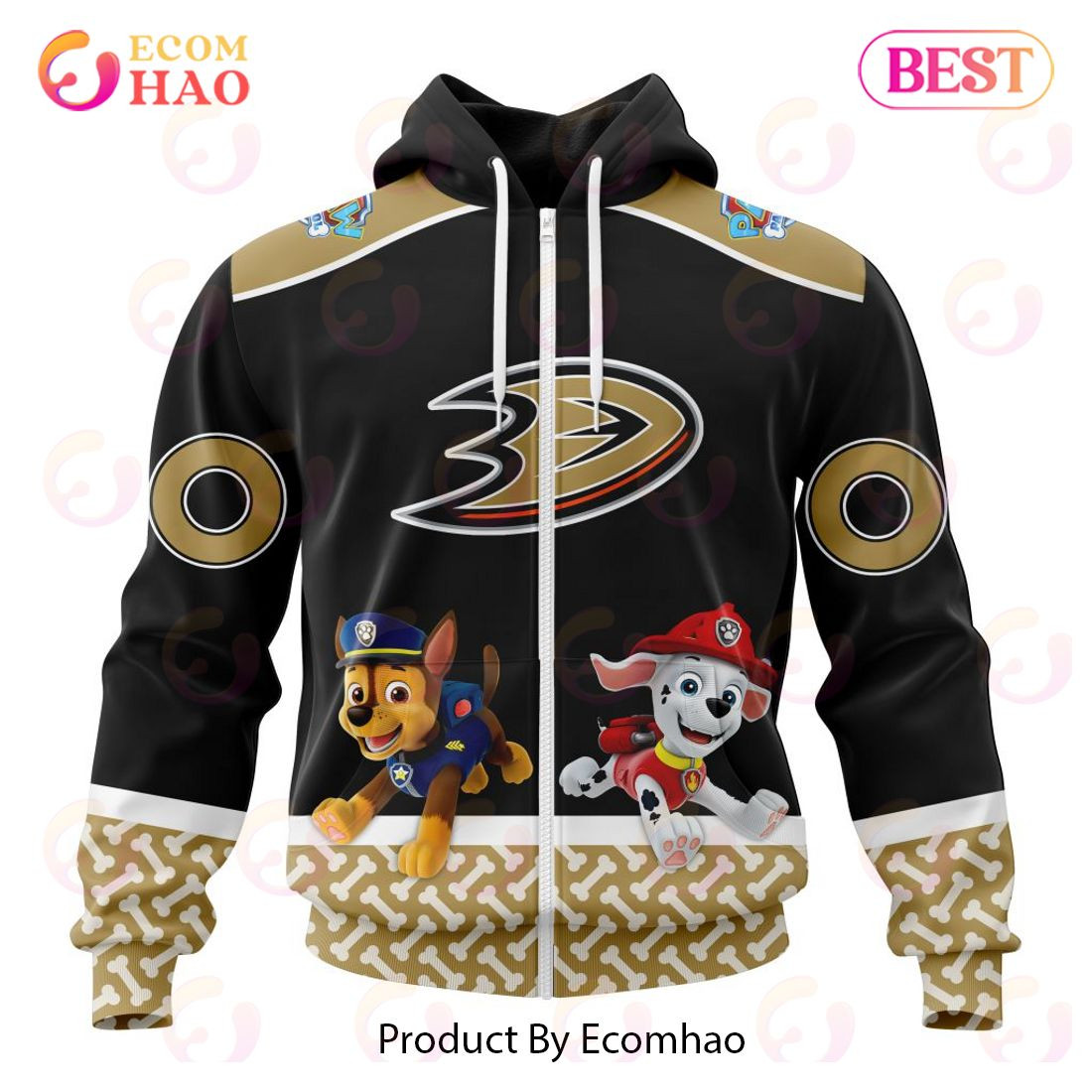 Anaheim Ducks Special Paw Patrol Design 3D Hoodie, Zip Hoodie, Man - Women, Warm, Premium Quality HZ0501