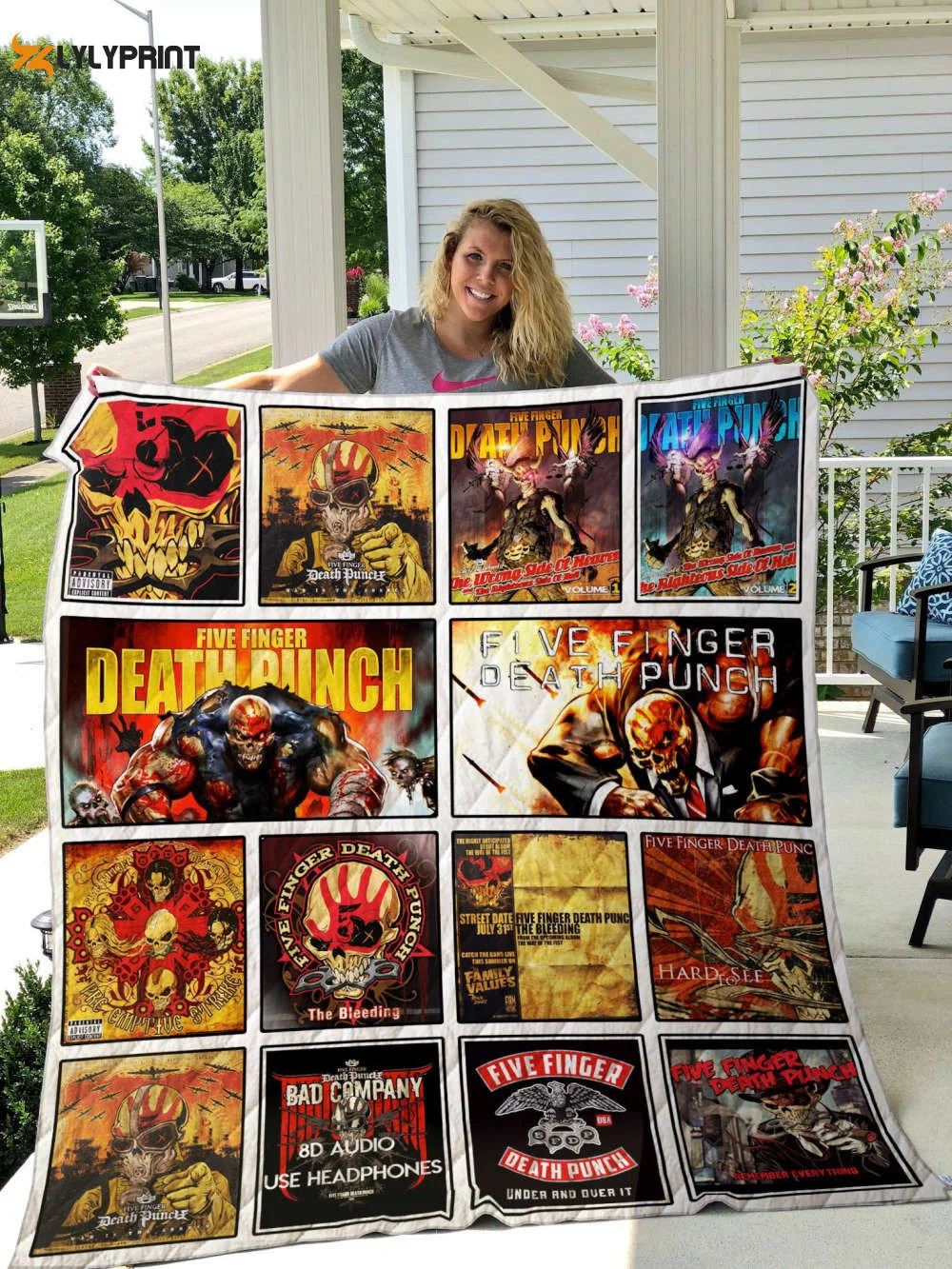 Five Finger Death Quilt Blanket For Fans Home Decor Gift , Soft Quilt, King Size, All Season Cozy Quilt QB0901